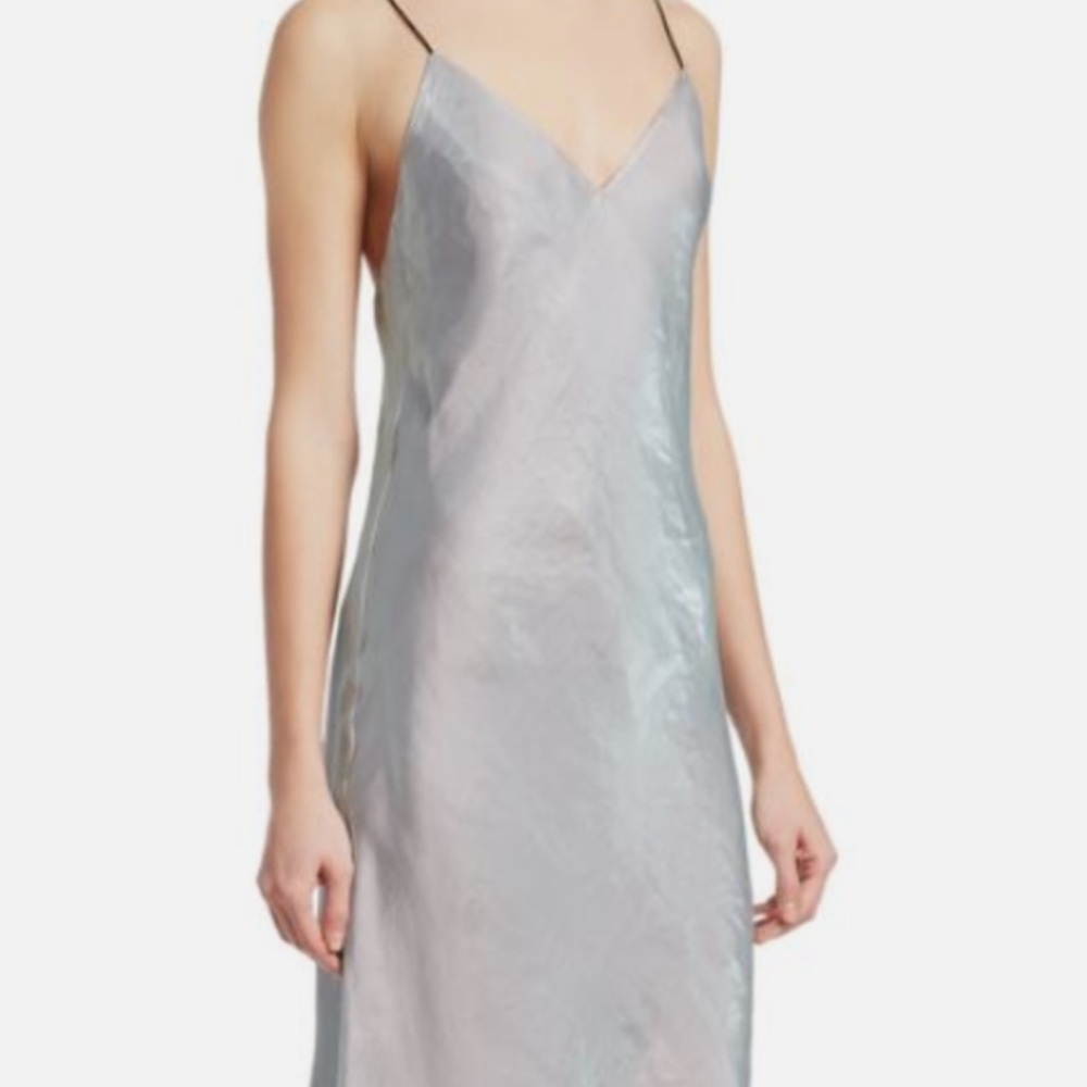 Rag & Bone Astrid Slip Dress Silver/Blue/Pink